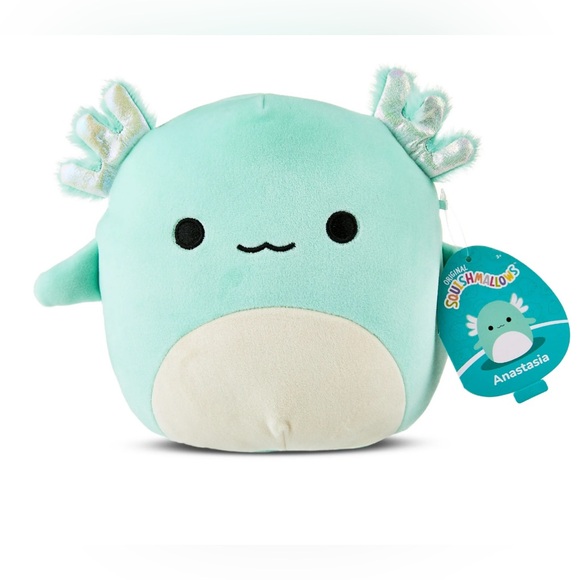 Original Squishmallows Anastasia Teal Axolotl with silver gills - Picture 2 of 5